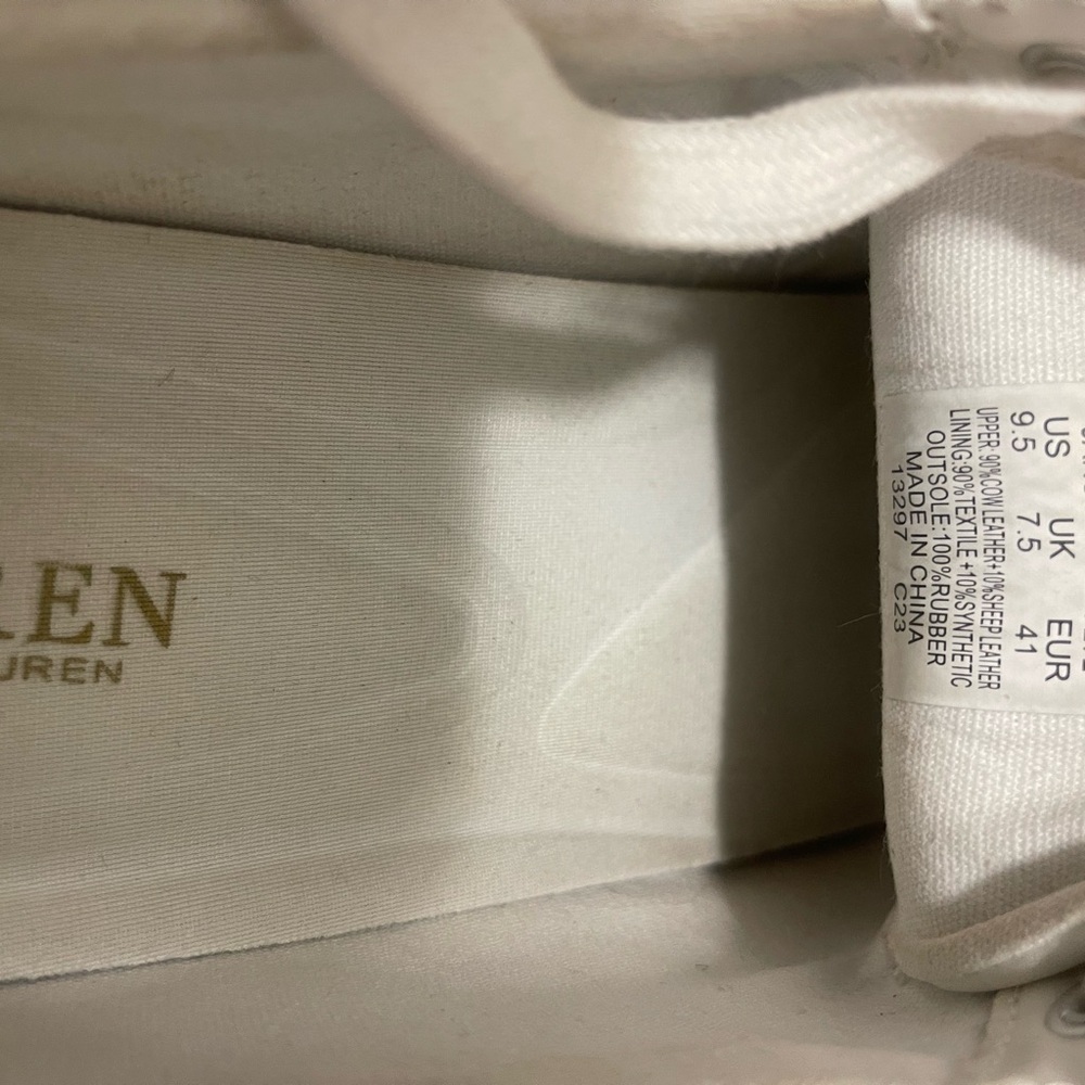 Ralph Lauren White and Orange Sneakers - Picture 3 of 3